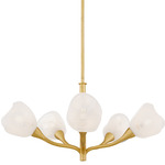 Adelyn Chandelier - Gold Leaf / Alabaster