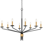 Alexander Chandelier - Matte Black / Gold