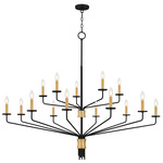 Alexander Chandelier - Matte Black / Gold