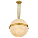 Amato Pendant - Brushed Gold / Alabaster