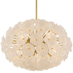 Audrey Pendant - Brushed Gold / White