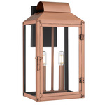 Beryn Outdoor Wall Light - Aged Copper / Clear