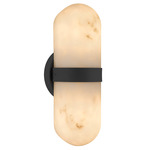 Bree Wall Sconce - Matte Black / Alabaster