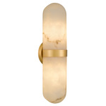 Bree Wall Sconce - Brushed Gold / Alabaster