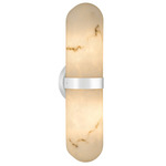 Bree Wall Sconce - Polished Chrome / Alabaster