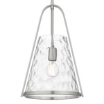 Briley Mini Pendant - Brushed Nickel / Clear Water