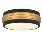 Emmett Ceiling Light - Matte Black / Gold / White