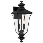 Farley Outdoor Wall Light - Matte Black / Clear