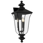 Farley Outdoor Wall Light - Matte Black / Clear