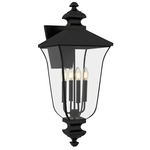 Farley Outdoor Wall Light - Matte Black / Clear
