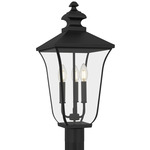 Farley Outdoor Post Light - Matte Black / Clear