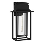 Garner Outdoor Wall Light - Matte Black / Clear