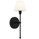 Irena Wall Sconce - Matte Black / Opal Etched
