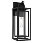 Jayce Outdoor Wall Light - Matte Black / Clear Beveled