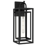 Jayce Outdoor Wall Light - Matte Black / Clear Beveled