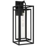 Jayce Outdoor Wall Light - Matte Black / Clear Beveled