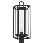 Jayce Outdoor Post Light - Matte Black / Clear Beveled