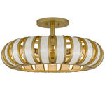 Knight Convertible Semi Flush / Pendant - Soft Gold / Capiz