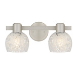 Layton Bathroom Vanity Light - Brushed Nickel / White Dot