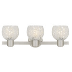 Layton Bathroom Vanity Light - Brushed Nickel / White Dot