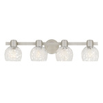 Layton Bathroom Vanity Light - Brushed Nickel / White Dot