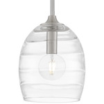 Lucy Pendant - Brushed Nickel / Clear