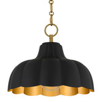 Leanne Pendant - Matte Black / Brass