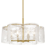 Maisie Pendant - Brushed Gold / White Swirl