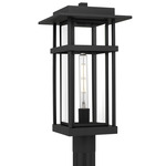 Morgan Outdoor Post Light - Earth Black / Clear Beveled