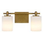 Morris Bathroom Vanity Light - Weathered Brass / Opal Etched