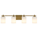 Morris Bathroom Vanity Light - Weathered Brass / Opal Etched