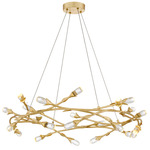 Cora Pendant - Gold Leaf / Crystal