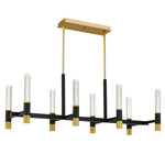 Davies Island Light - Brushed Gold / Matte Black / Clear Seedy