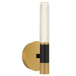 Davies Wall Sconce - Brushed Gold / Matte Black / Clear Seedy