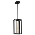 Dazzle Pendant - Matte Black / Crystal