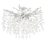 Isobel Semi Flush Ceiling Light - Polished Chrome / Crystal
