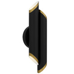 Manelis Wall Sconce - Matte Black / Gold / White