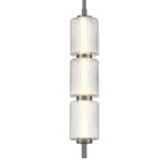 Turner Color-Select Pendant - Black Chrome / Clear Ribbed