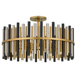 Richards Convertible Semi Flush / Pendant - Brushed Gold
