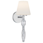Stone Wall Sconce - Polished Chrome / Opal Etched