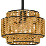 Teton Pendant - Matte Black / Natural Rope