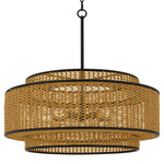Teton Pendant - Matte Black / Natural Rope