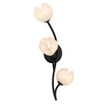 Walker Wall Sconce - Matte Black / White Swirl