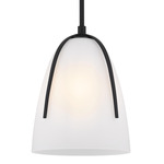 Whitmore Pendant - Matte Black / Etched White