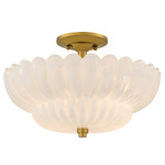 Whitecap Semi Flush Ceiling Light - Brushed Gold / Alabaster
