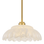 Whitecap Pendant - Brushed Gold / Alabaster