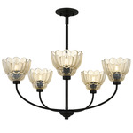 Whitecap Chandelier - Mottled Cocoa / Amber