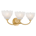 Whitecap Bathroom Vanity Light - Brushed Gold / Alabaster Glass