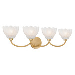 Whitecap Bathroom Vanity Light - Brushed Gold / Alabaster Glass