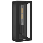 Young Outdoor Wall Light - Matte Black / Clear